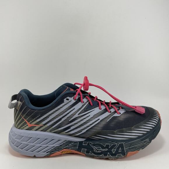 Hoka One One Speedgoat 4 Running Shoe Women Size 9 Purple Sneaker Vibram Trail - Picture 1 of 12